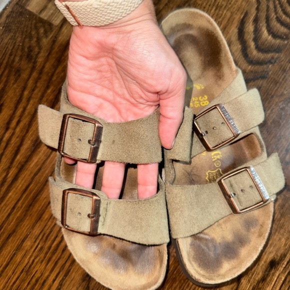 Birkenstock Arizona Beige Double Strap Sandals - Picture 4 of 4